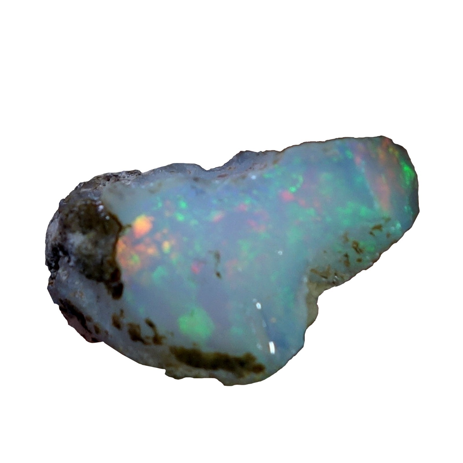 AA+ Ethiopian Dry Opal Rough Entreated Welo Opal Multi Fire Color Flash 07.70Cts