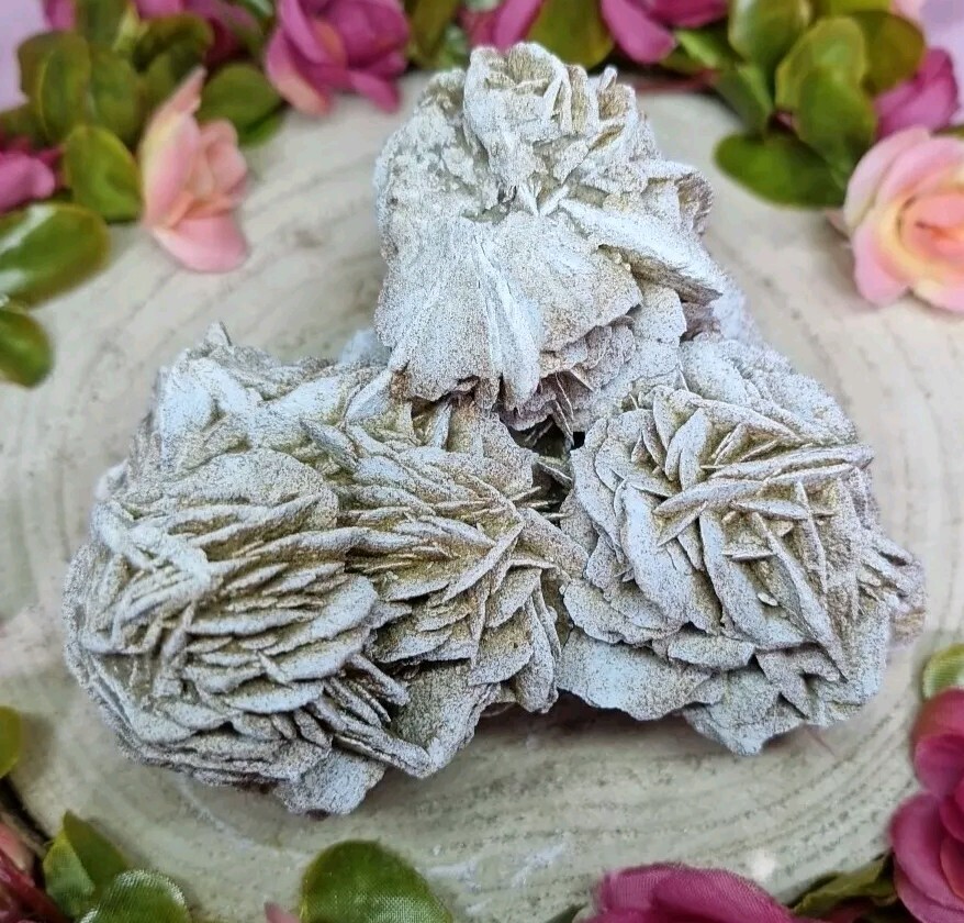 Large Desert Rose Selenite Raw Sand Rose Crystal Cluster Formation 522g 110mm