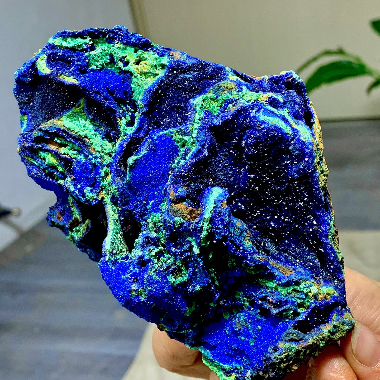 557G Best Natural Azurite/Malachite raw Crystal Mineral Specimen
