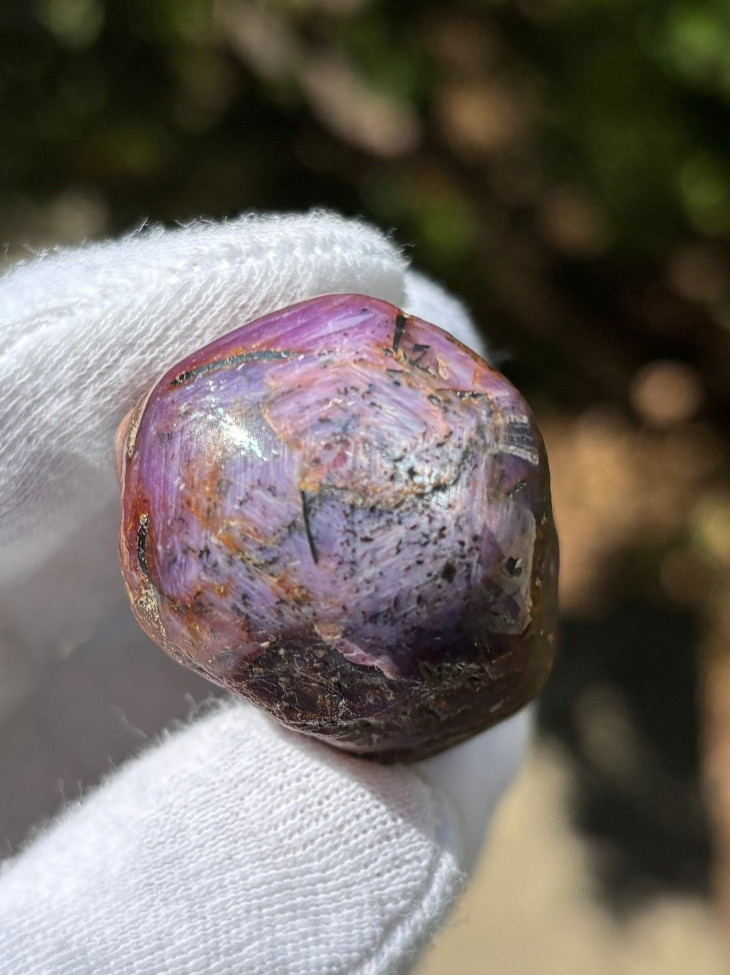 USA SALE 107g 2.7″ XL/HUGE STAR RUBY POLISHED TOP/TIP NATURAL WAND SCEPTER LARGE