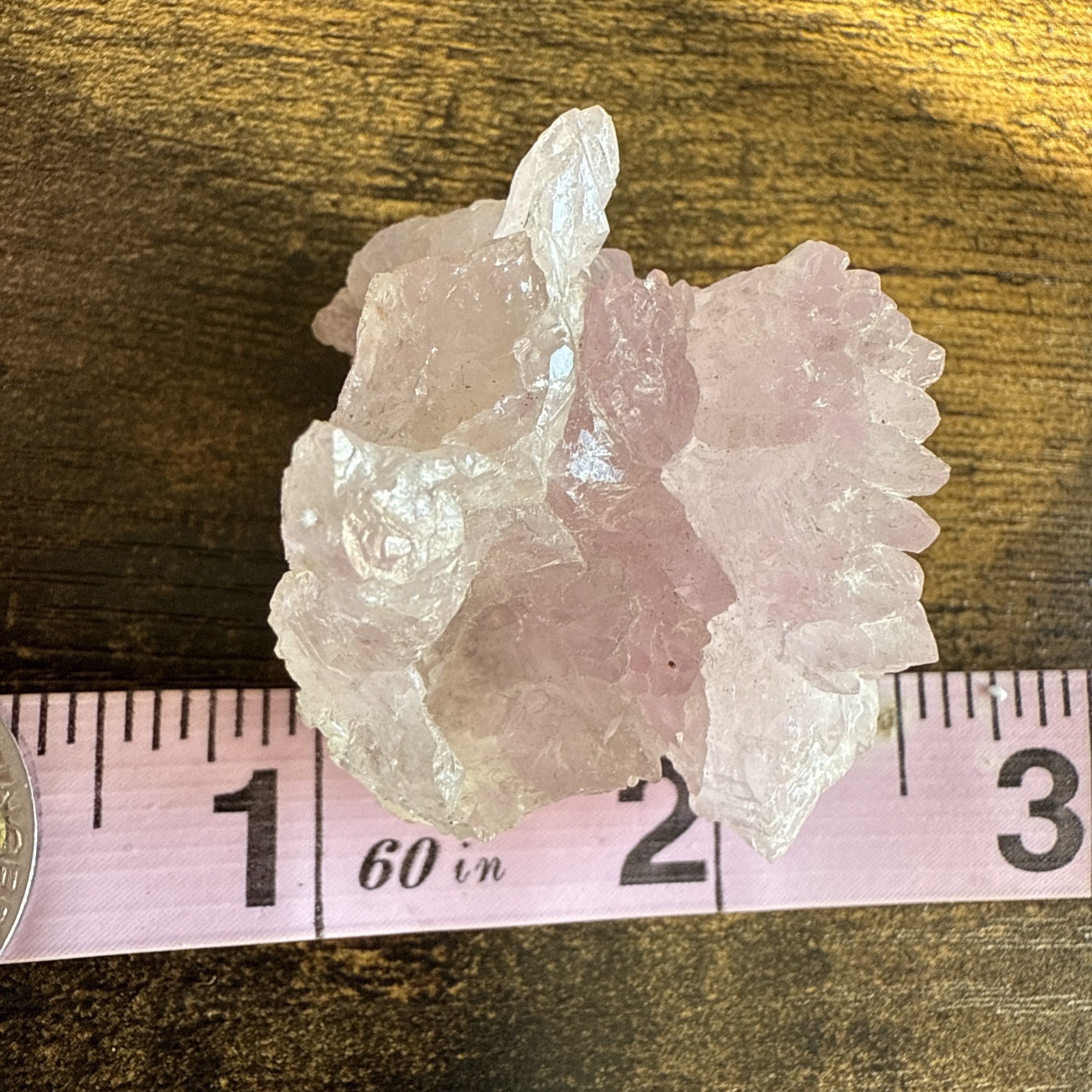 Crystalized Rose Quartz Cluster, Minas Gerais , Brazil, 34+ Grm, Natural, Old In