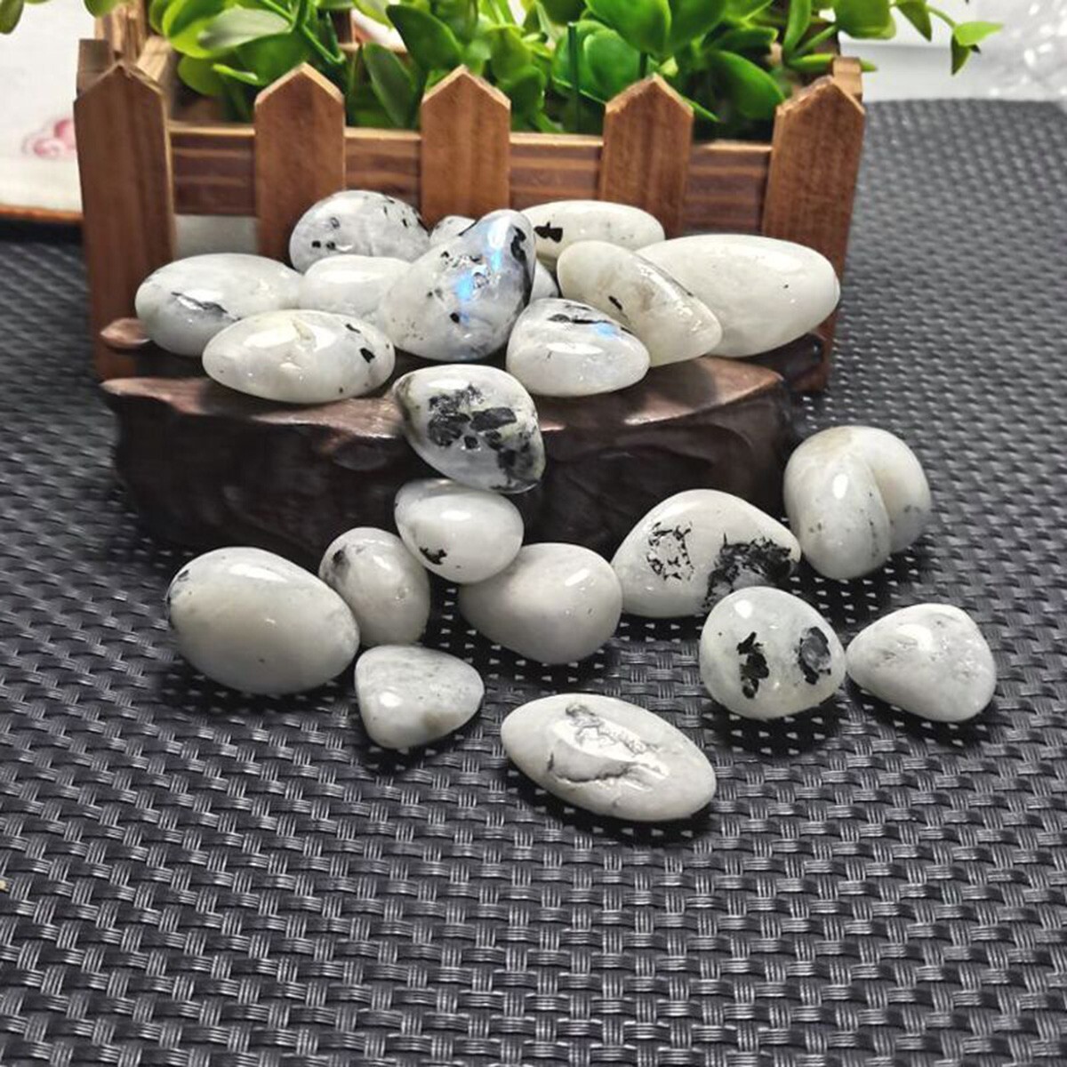 Rainbow Moonstone Tumbled Stone Mineral Specimen Crystal Healing Reiki Gifts