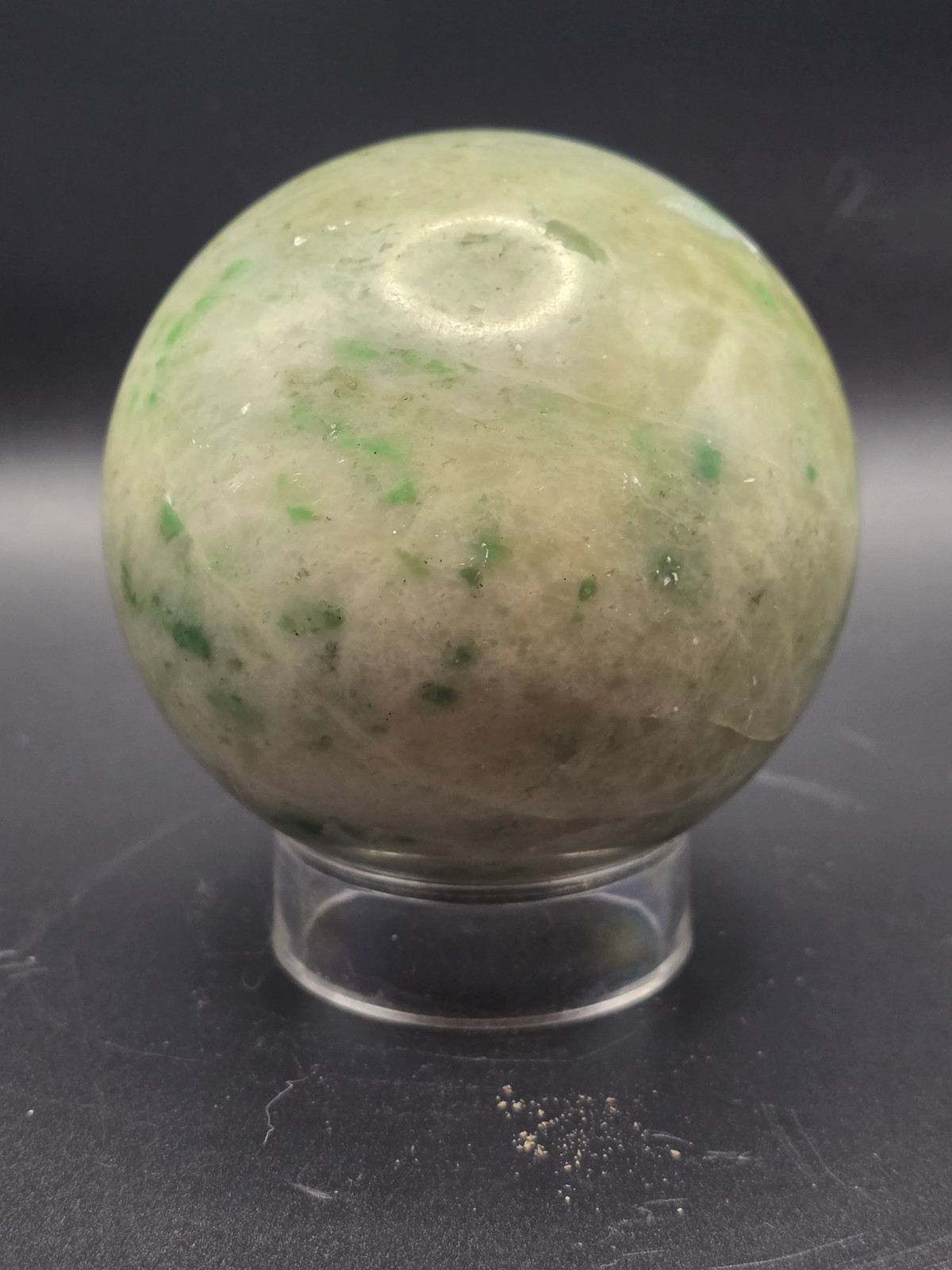 Hydrogrossular garnet sphere! 76.7mm, 3 inches, 1.12 pounds