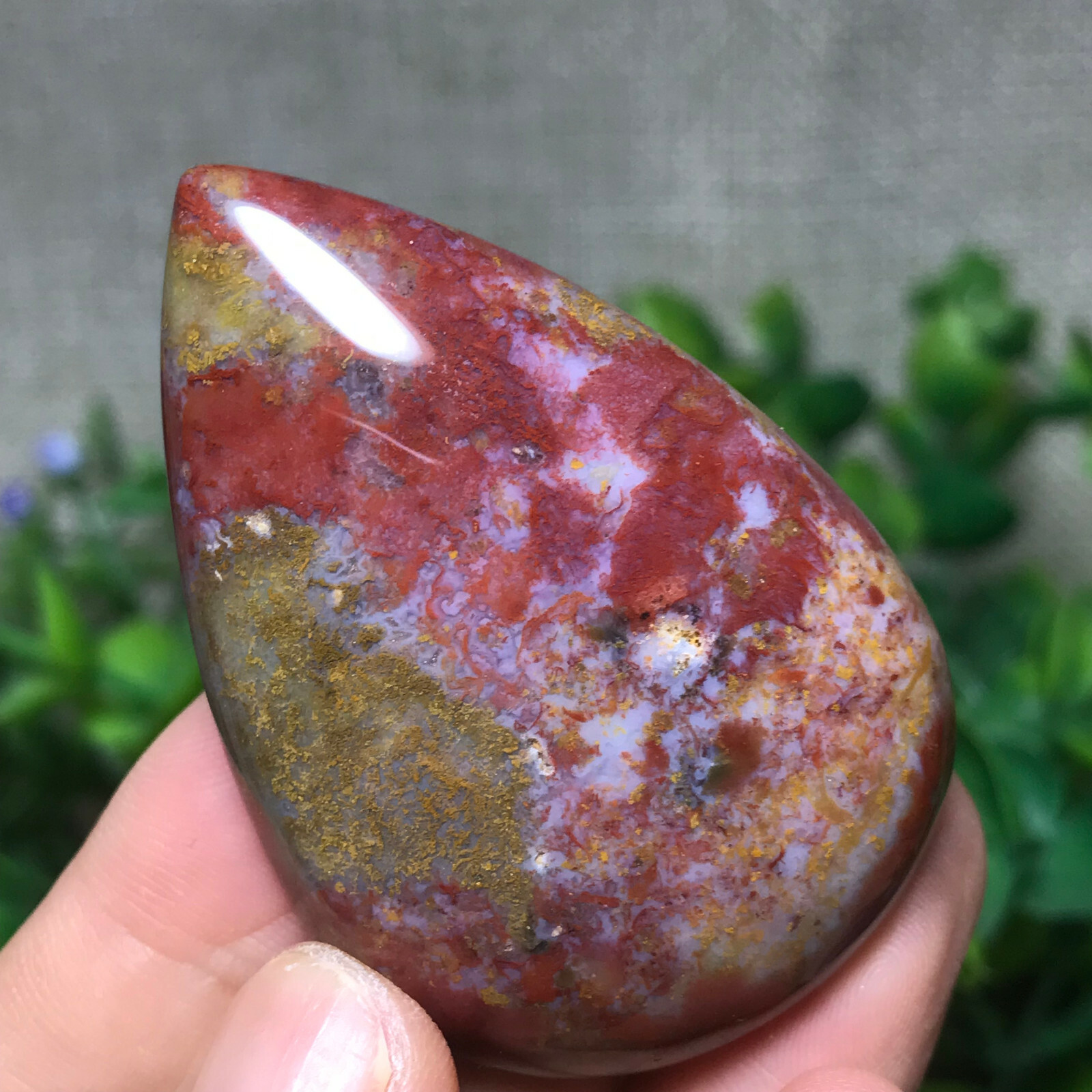 28g Natural Quartz Crystal agate Droplet shape 01