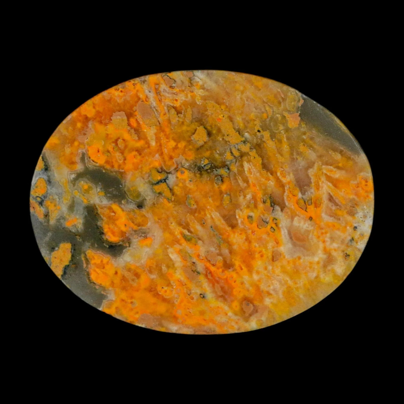 1.9″ Bumblebee Jasper Natural Polished Mineral Palm Stone Java Indonesia