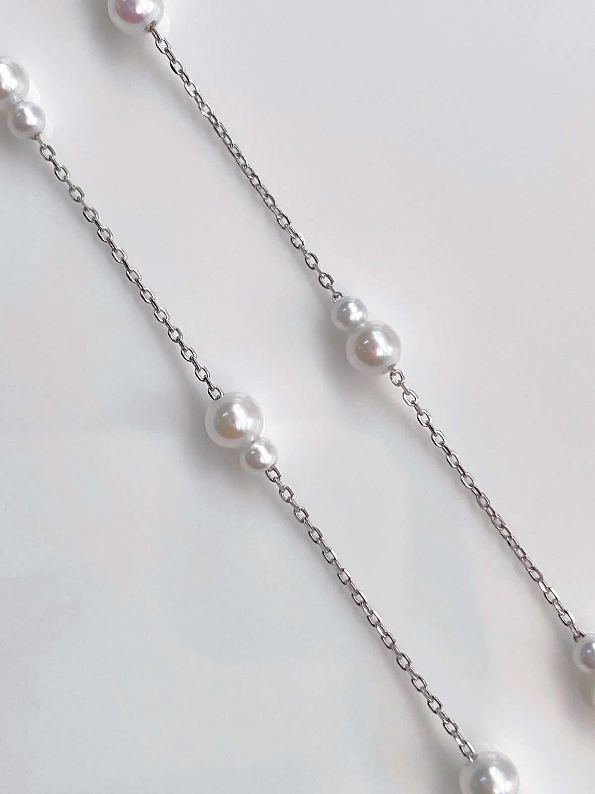 925 Sterling Silver Starry Freshwater Pearl Necklace 3-5mm Adjustable Choker