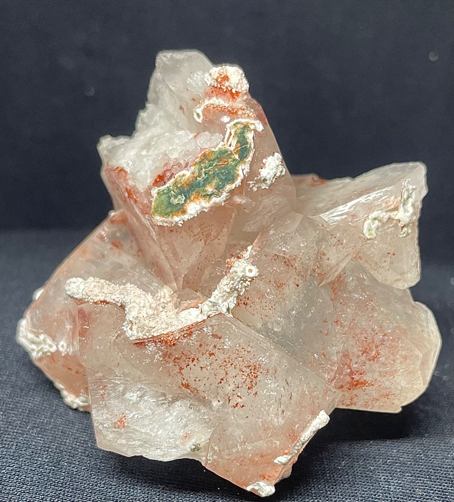 Natural red Apophyllite crystal specimen 146 gr 6.6×7.5×5.5 cm video