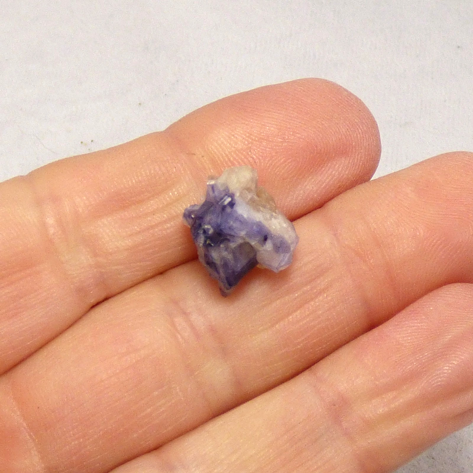 Blue John Fluorite Crystal Specimen Derbyshire UK 2g 12mm Unpolished