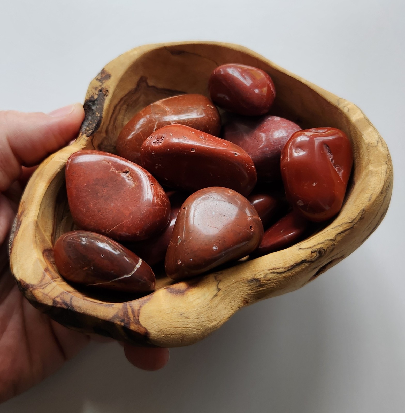 1lb 1″ To 2″ Lot Of Tumbled Polished Red Jasper Gems Minerals Crystals Stones