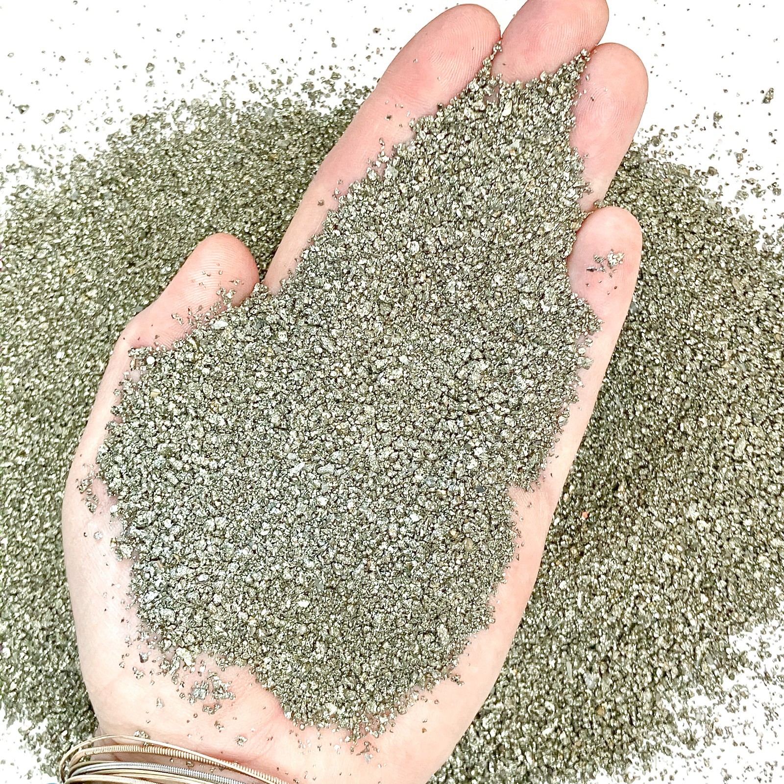 Crushed Cocada Pyrite Sand, 0.25mm-2mm for Resin Jewelry & Art, Closeout Deal