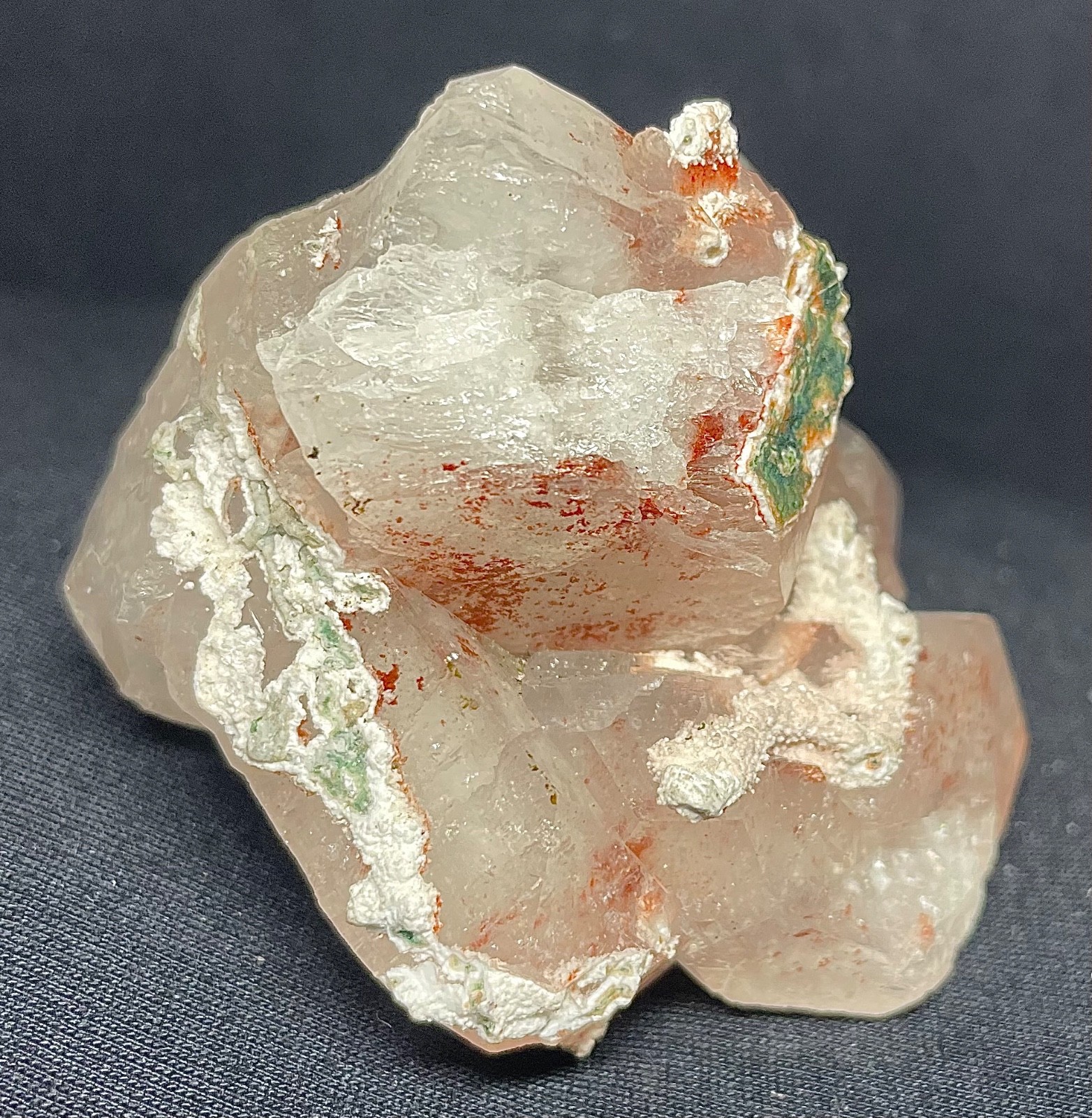 Natural red Apophyllite crystal specimen 146 gr 6.6×7.5×5.5 cm video