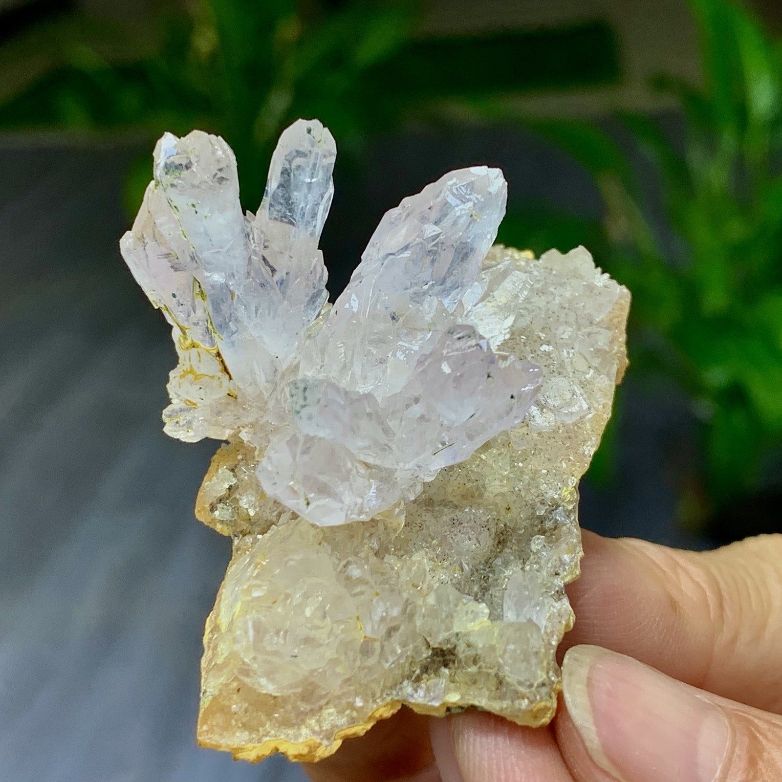 35G Natural Vision Amethyst quartz cluster crystal druzy mineral specimen