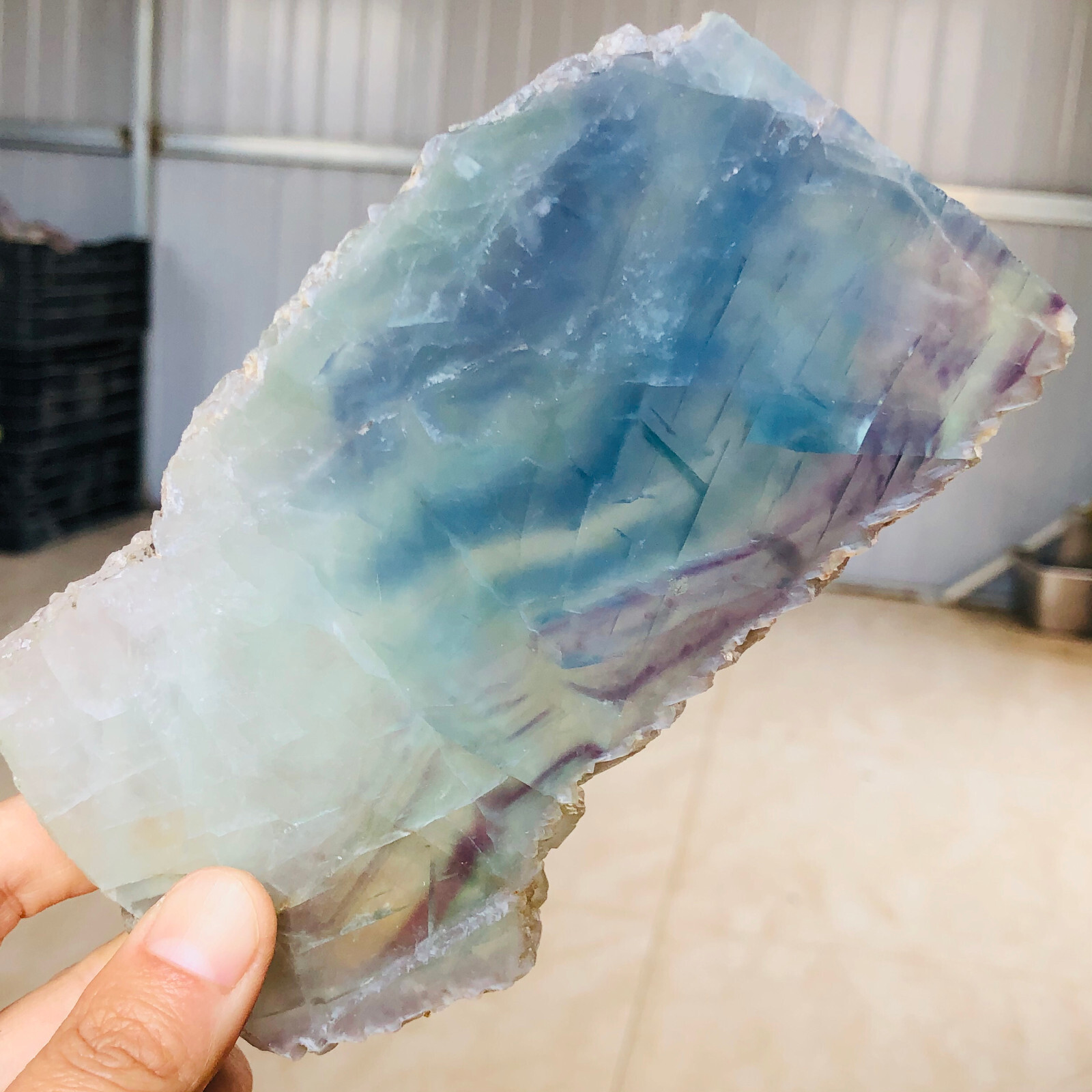339g Natural colorful rainbow fluorite sections Mineral specimens Ornament S362