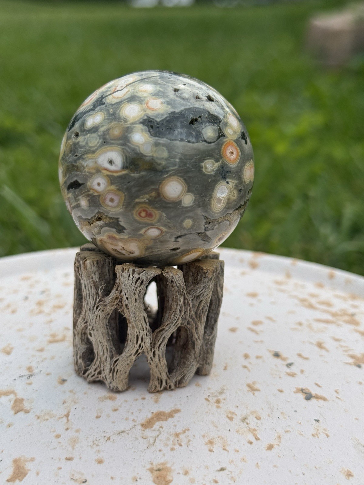 Rare 8th vein ocean jasper sphere 178g (51mm)