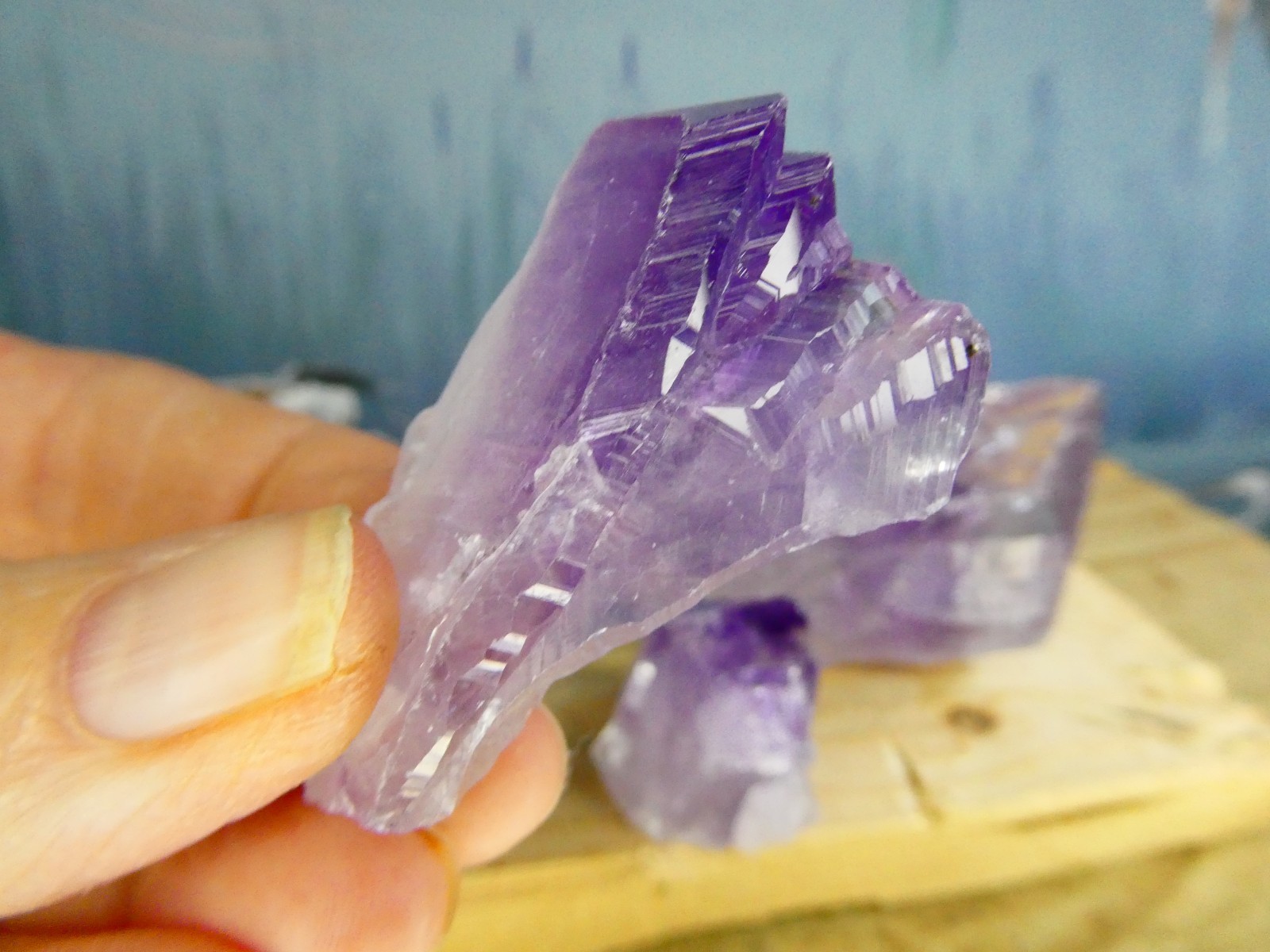 3 Amethyst Crystal Large Chunky Tips Points Weight 160g Approx 27mm – 65mm