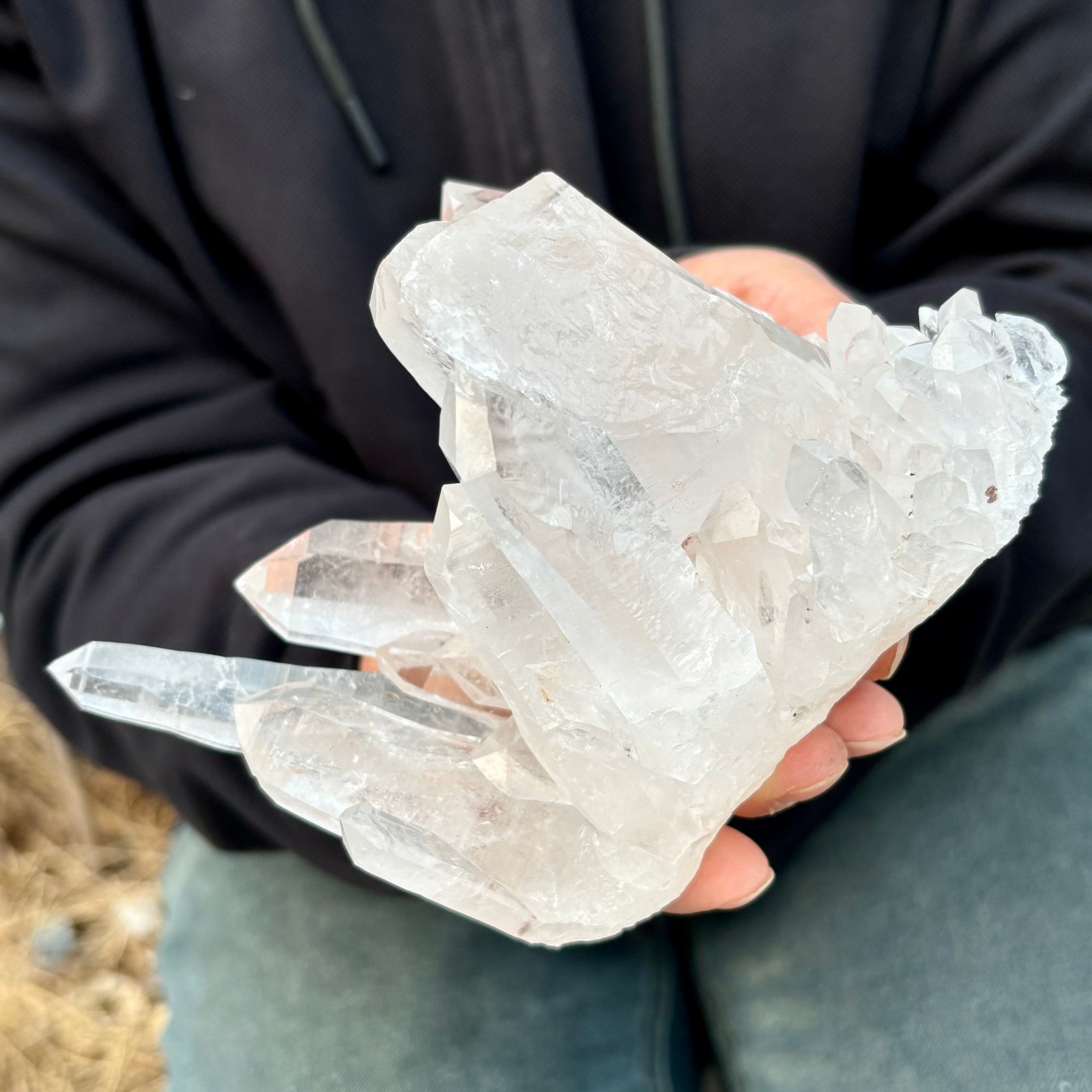 1.73LB A+++Natural white Crystal Himalayan quartz chunk mineralsls