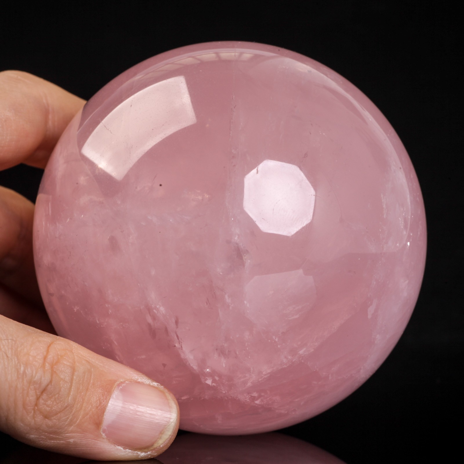 755g 82mm Pink Rose Quartz Sphere Large Crystal Ball Natural Healing Stone Decor