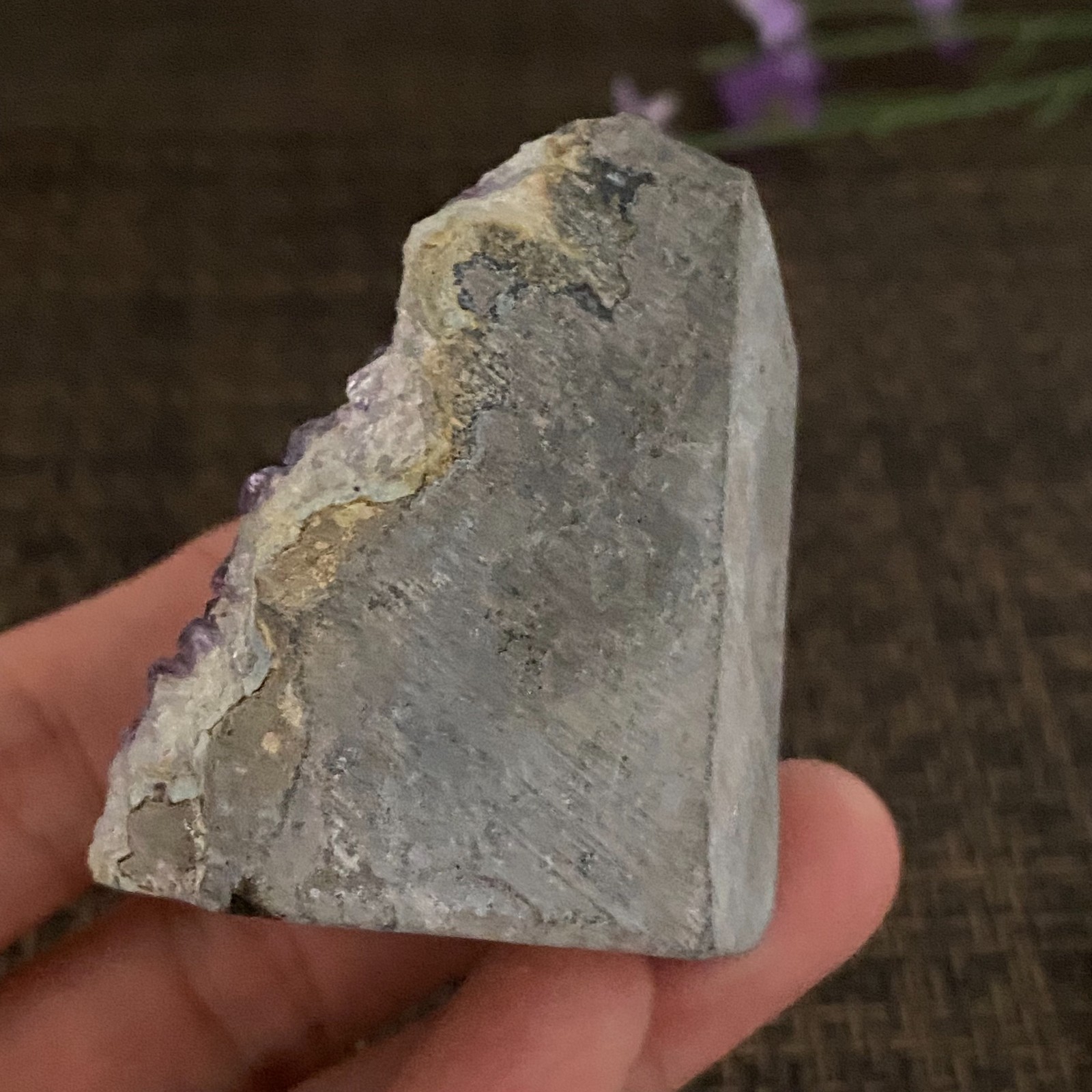 107g Amethyst geode quartz cluster crystal specimen Healing