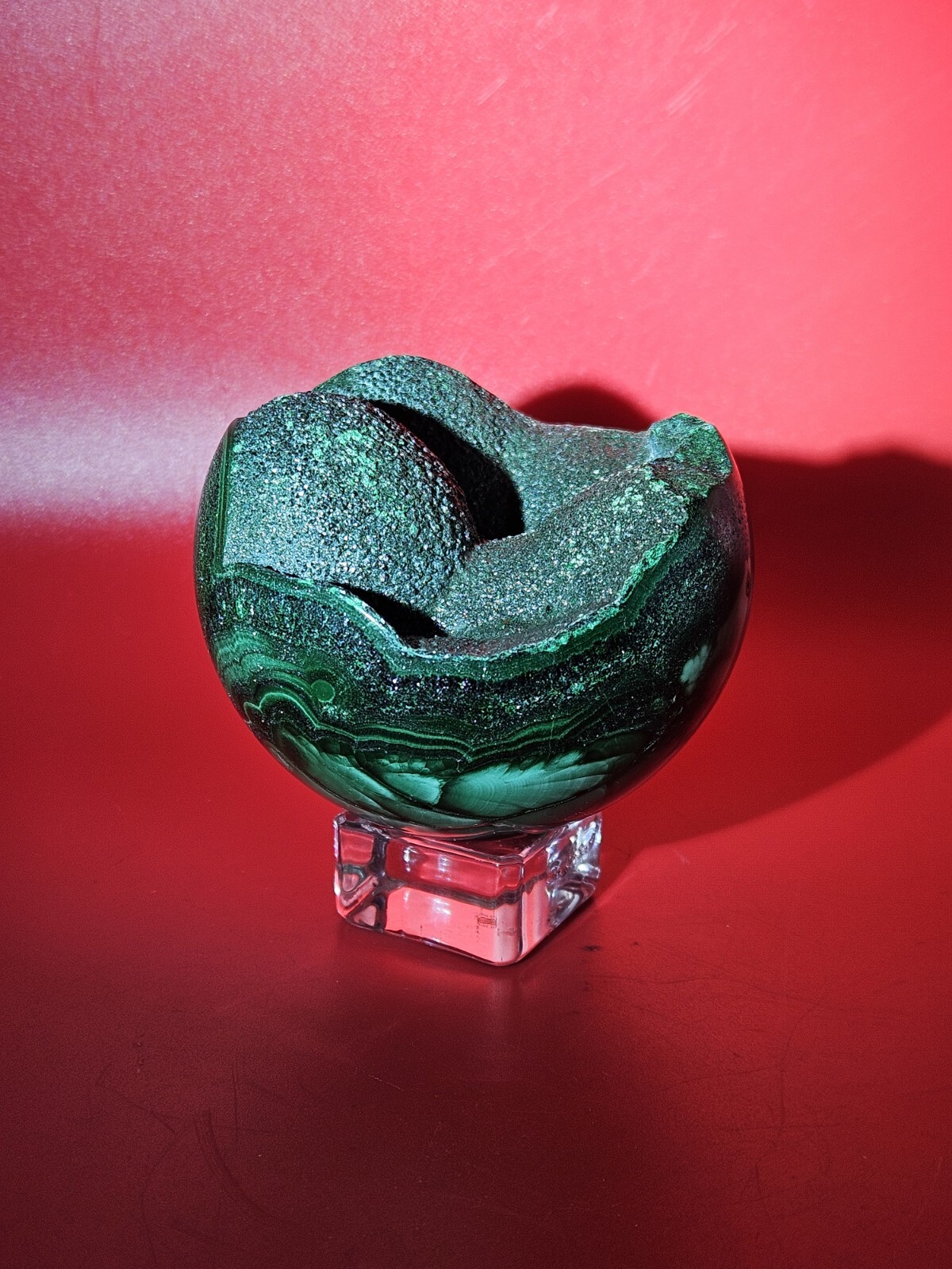 Glossy Natural Malachite Quartz Druzy Sphere Crystal Collection Healling 1+LB