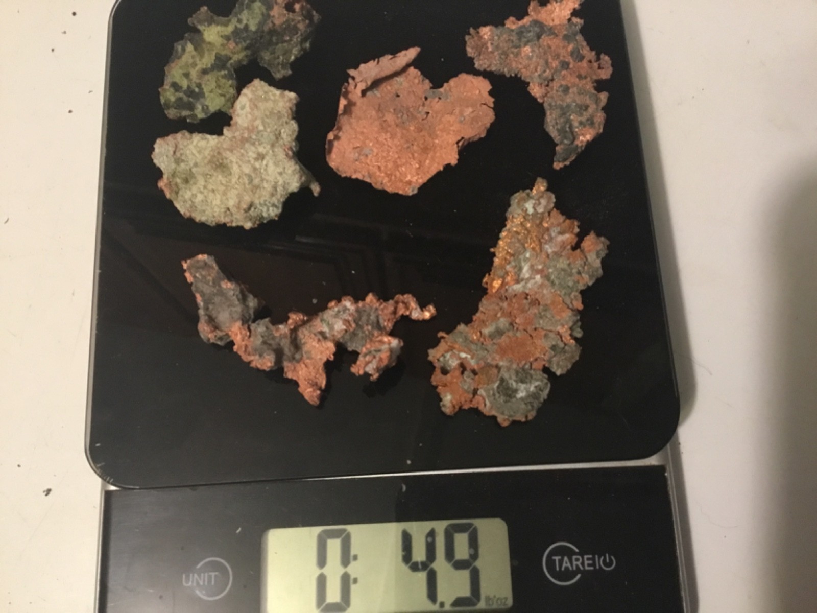 Lot of 6 Natural Copper Nugget Specimens Michigan .