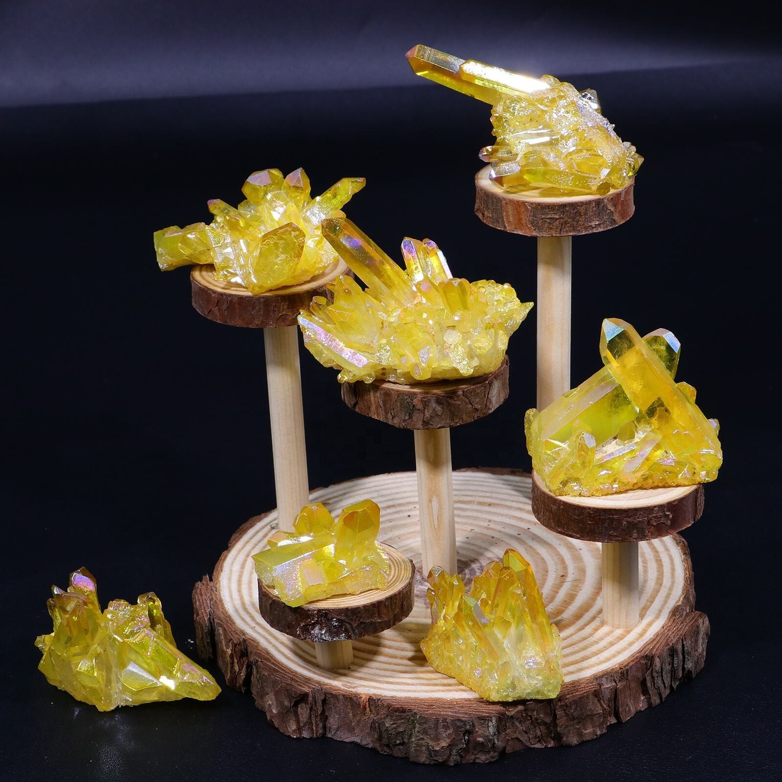 Angel Aura Citrine Quartz Cluster Yellow Crystal Mineral Specimen Decoration