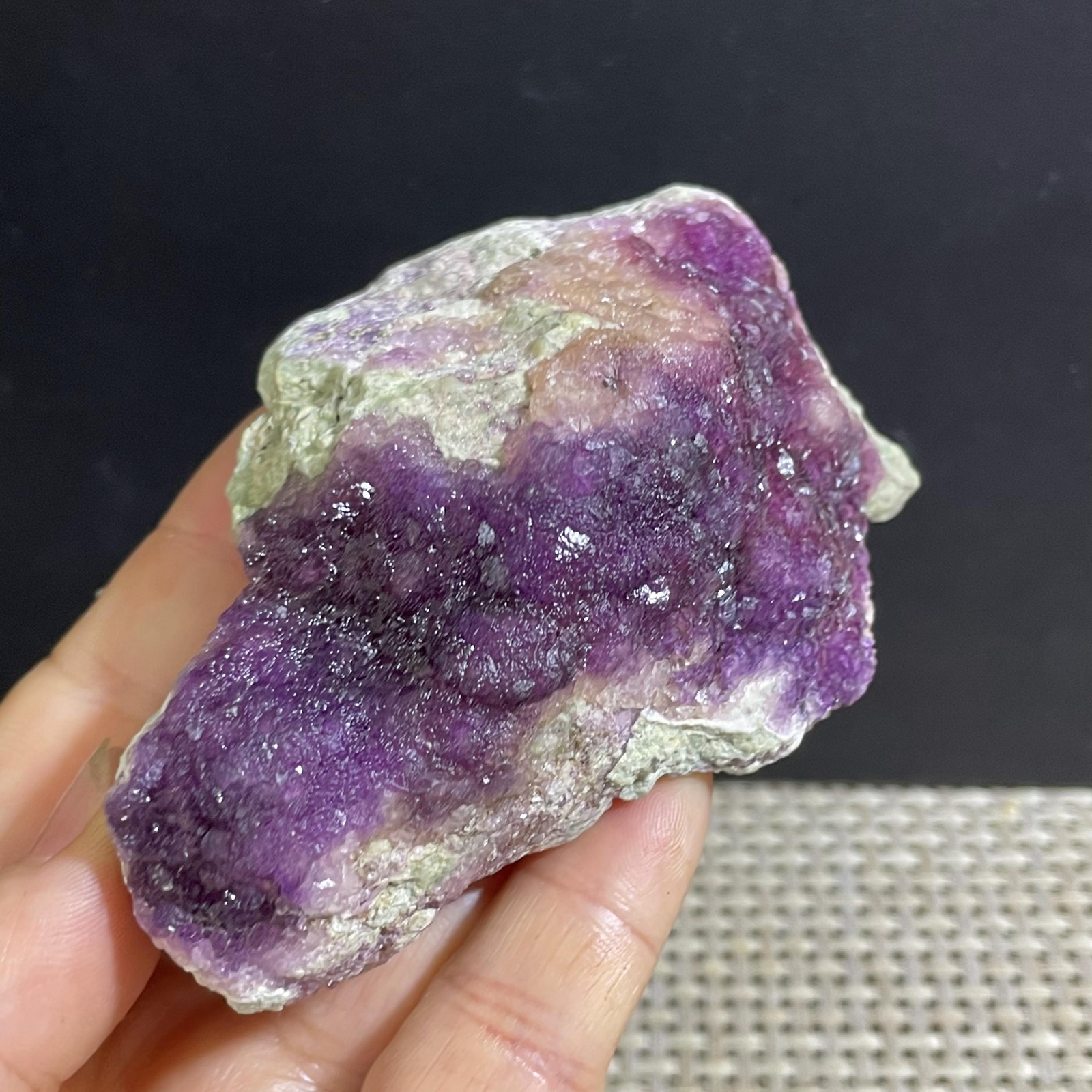 186g Deep Purple Fluorite Crystal Cluster Mineral Rough