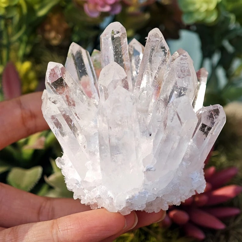 400g+ Rare Large Raw Clear Quartz Crystal Cluster Quartz Mineral Specimens Decor