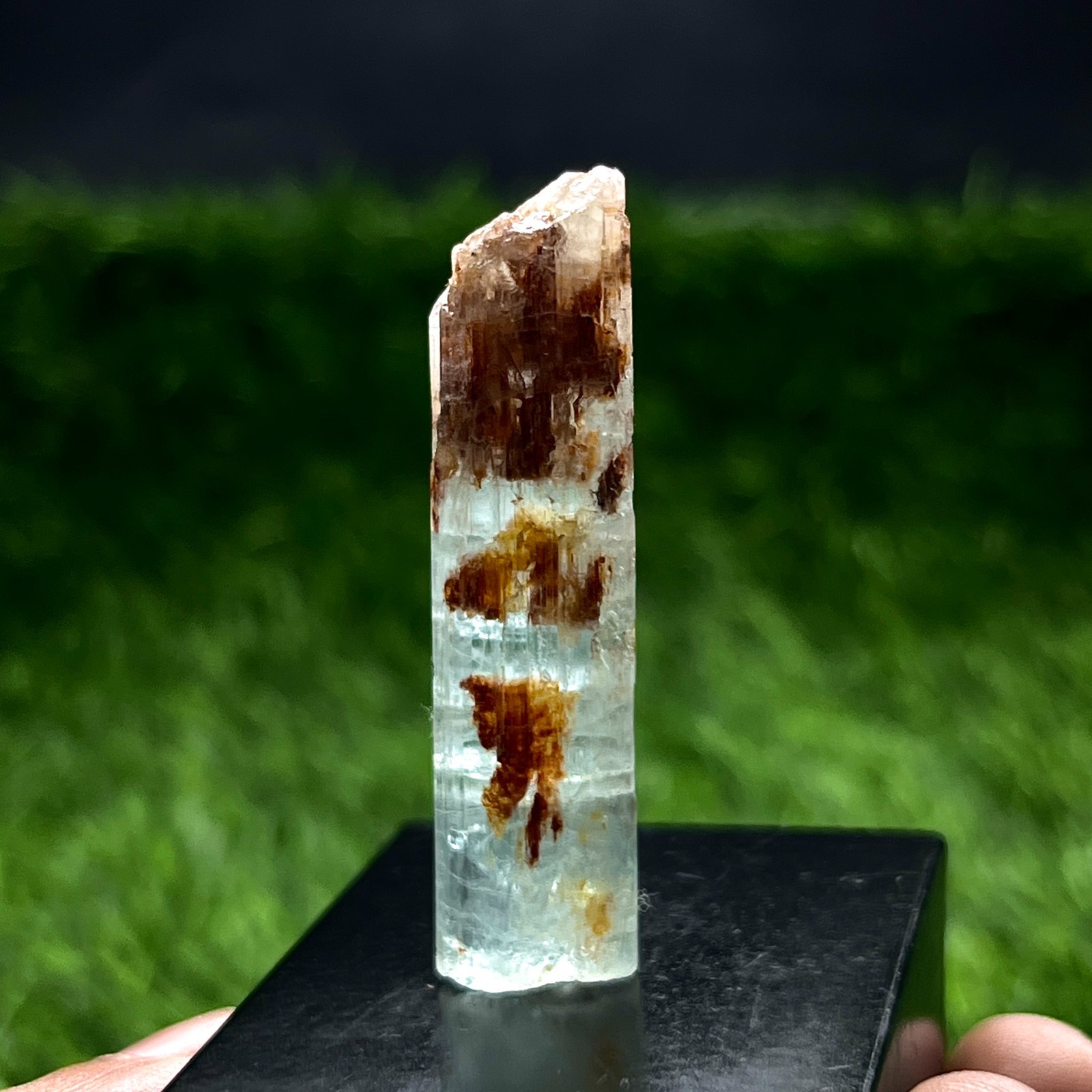 Natural Large Aquamarine Pencil Rough 52x14mm Rusted Beryl Crystal Rare Mineral