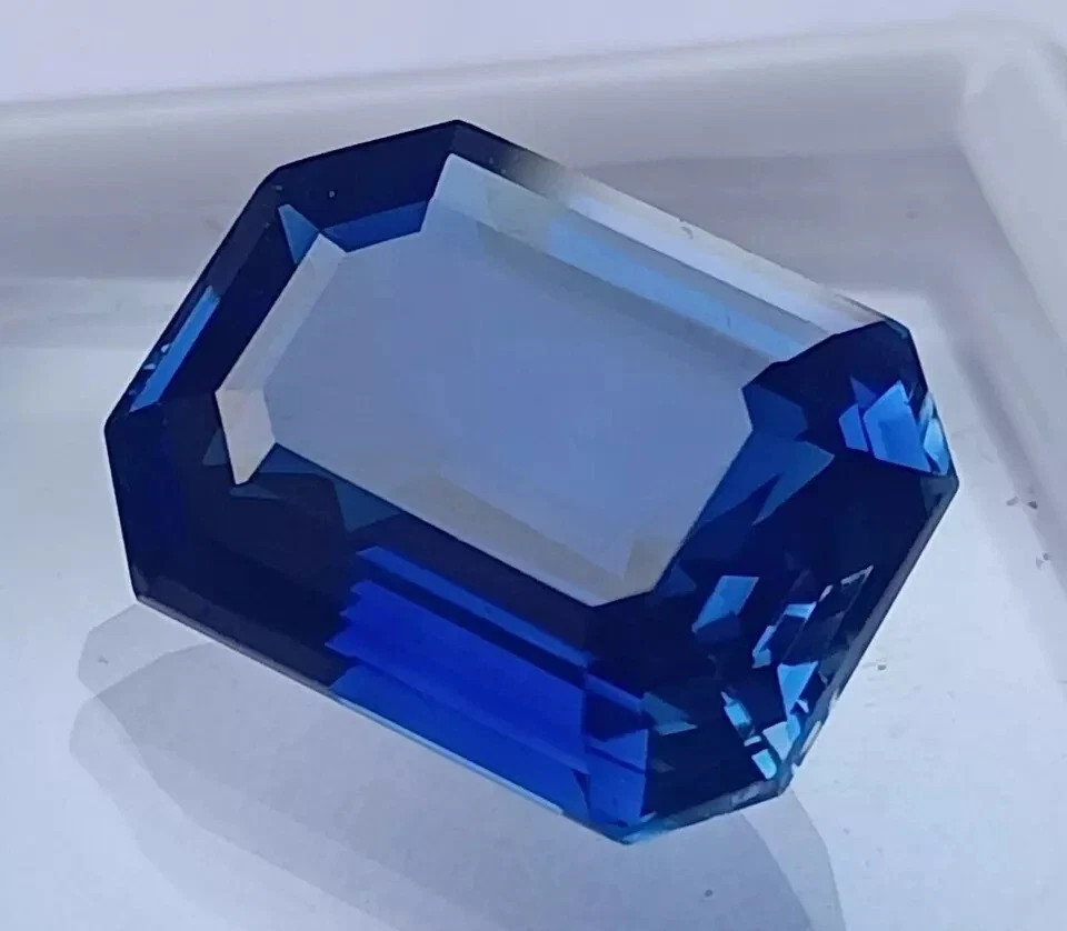 Certified 9.50 Ct+ Natural Kashmiri Dark Blue Sapphire Emerald Cut Loose Gems