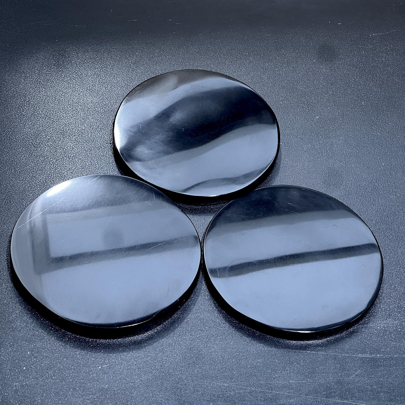 Black Obsidian Round Circle Coaster Carving Wholesale Gemstone Crystal