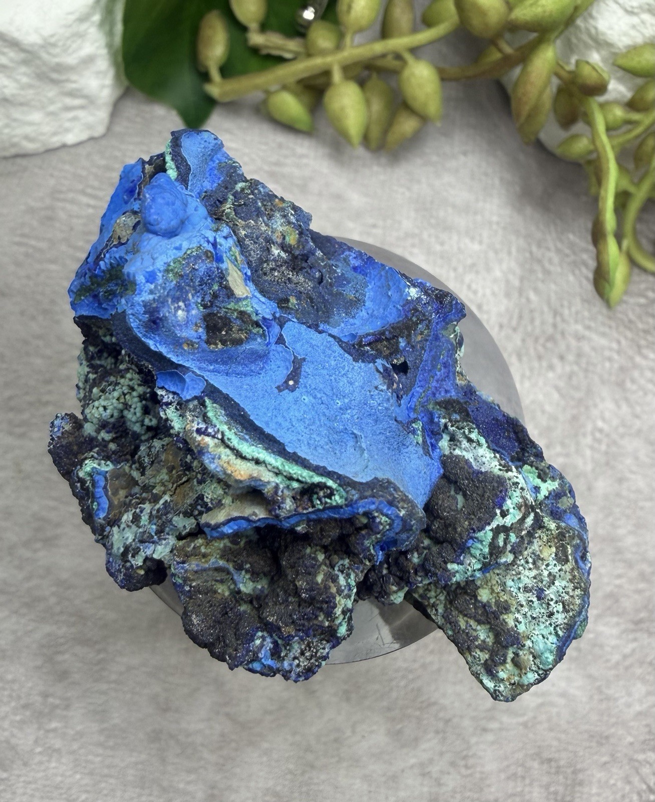 Crystal 76g Azurite & Malachite Cluster Specimen Mineral Raw Druzy Sparkle