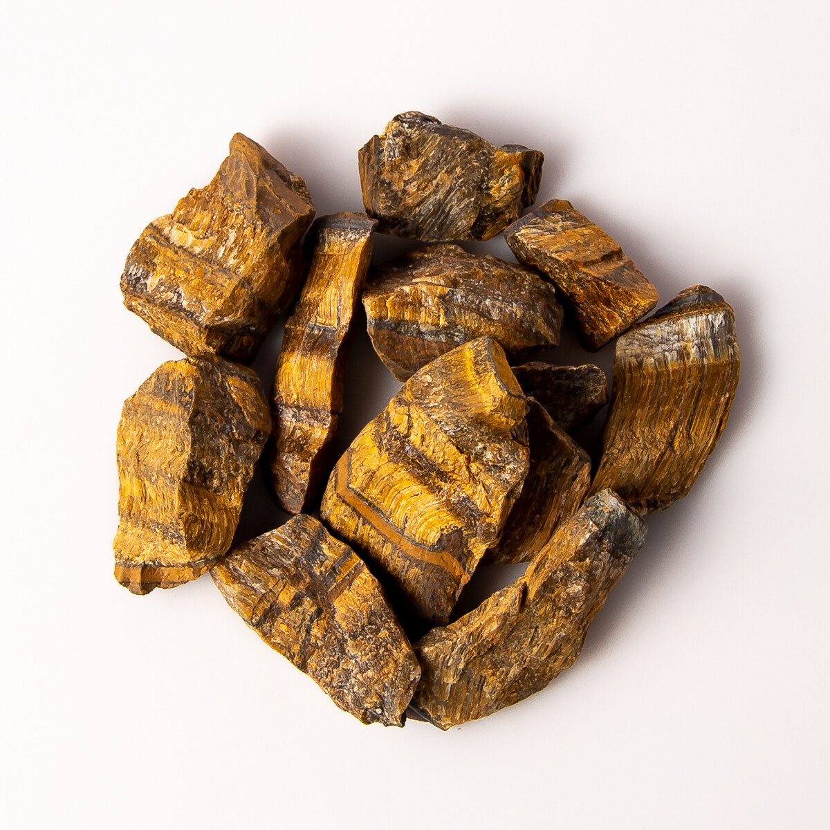 1/4 lb Rough Tigers Eye Gemstone Crystals 8-10 Stones Bulk Gem Rock Tumbling Raw