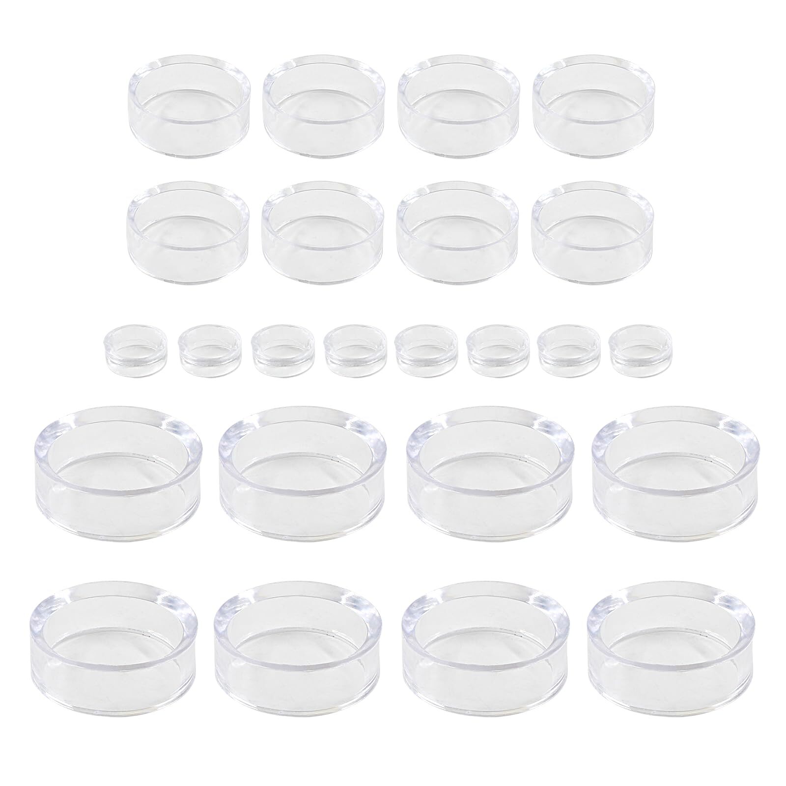 24 Pcs Acrylic Display Stand Sphere Ball Holder Rings for Baseball Tennis Golf