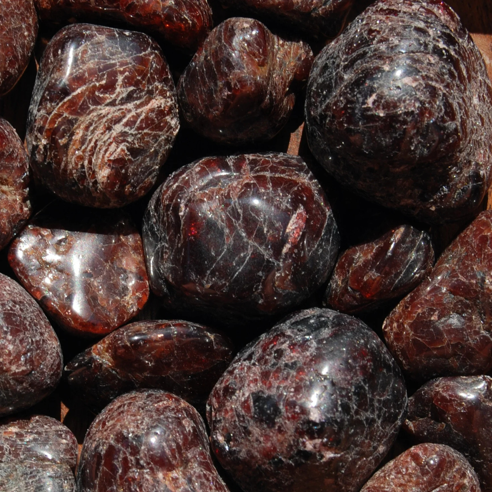 Garnet Crystal Tumbled Stones, India