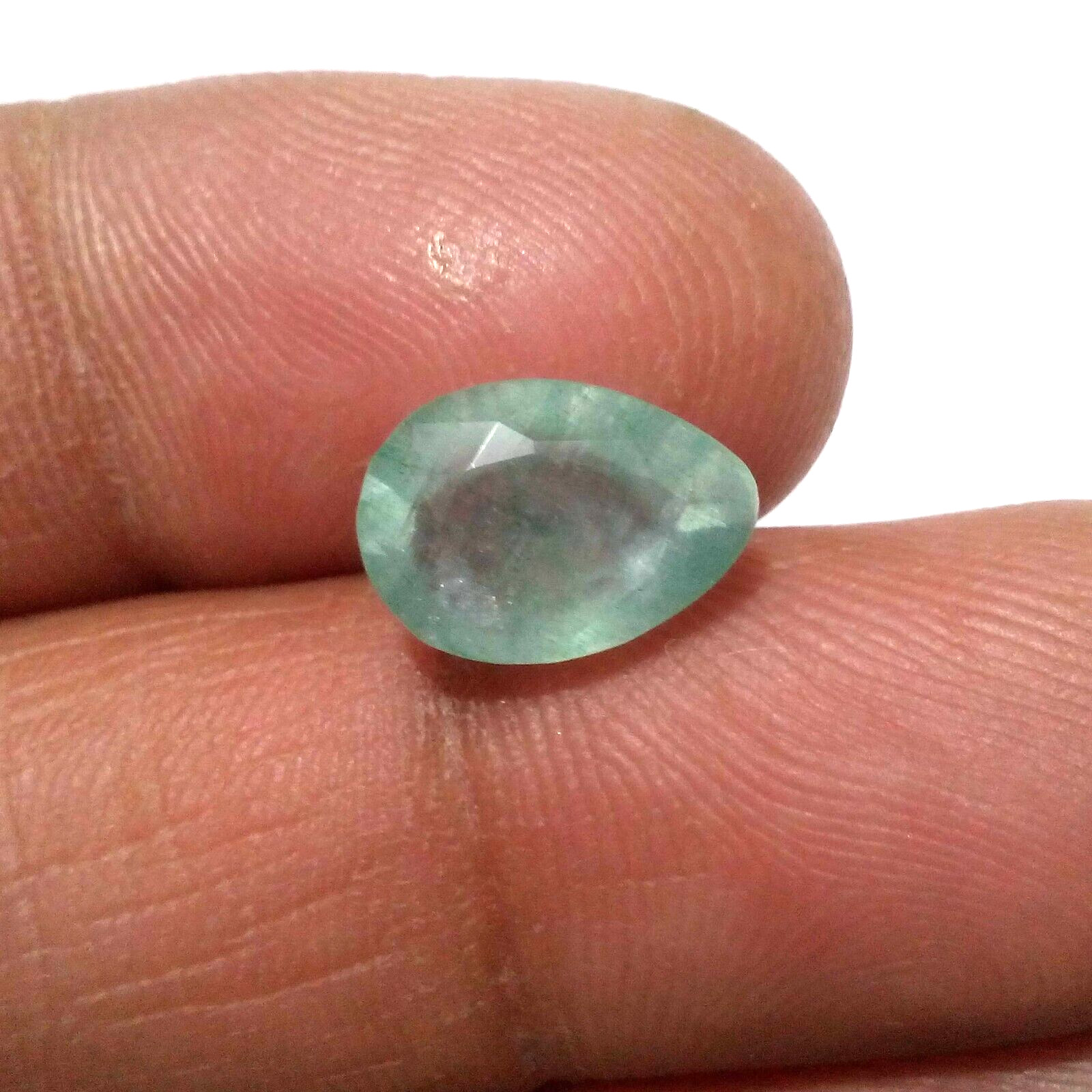 4.20 Crt Ultimate Colombian Emerald Faceted Pear Shape Top Green Loose Gemstone