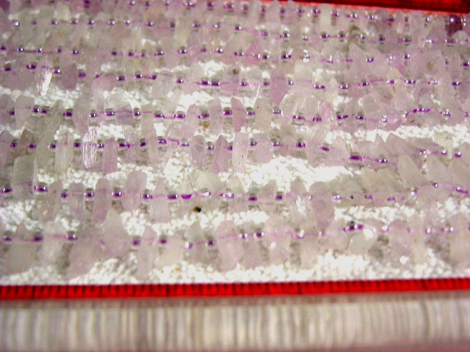 Kunzite crystal DRILLED all natural lite pink/clear 3-15mm 45 pieces per winner
