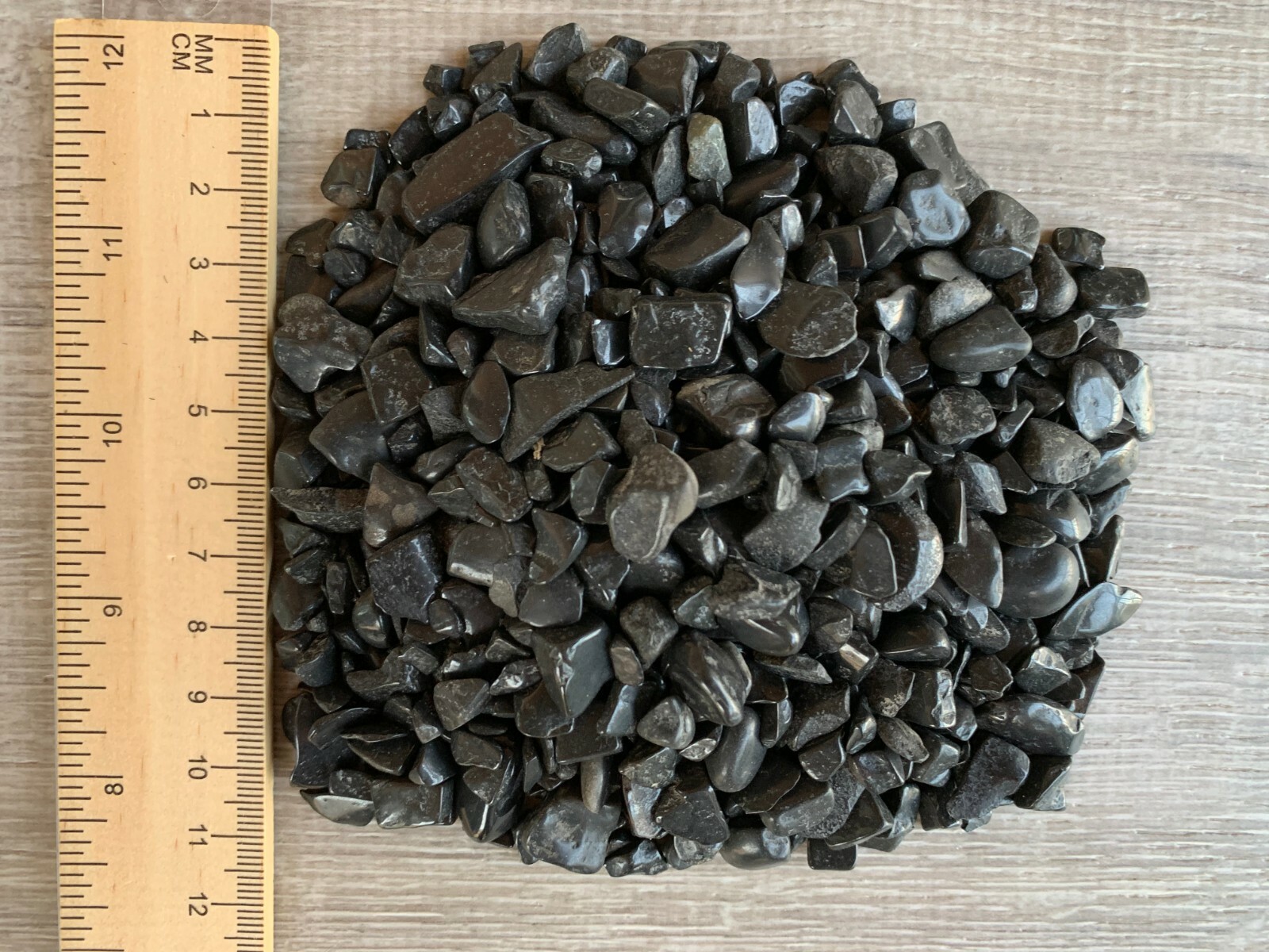 Black Tourmaline Chips Semi Tumbled Gemstone, 5 – 12 mm, Wholesale Bulk Lot