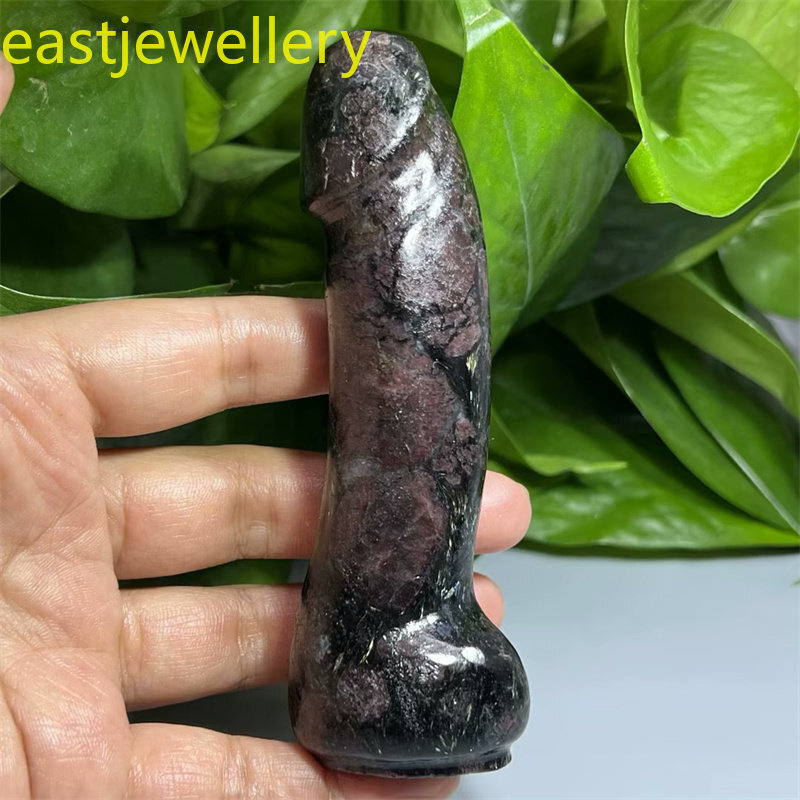 4.4″ Natural garnet Male Penis skull quartz crystal skull Figurines healing 1pc