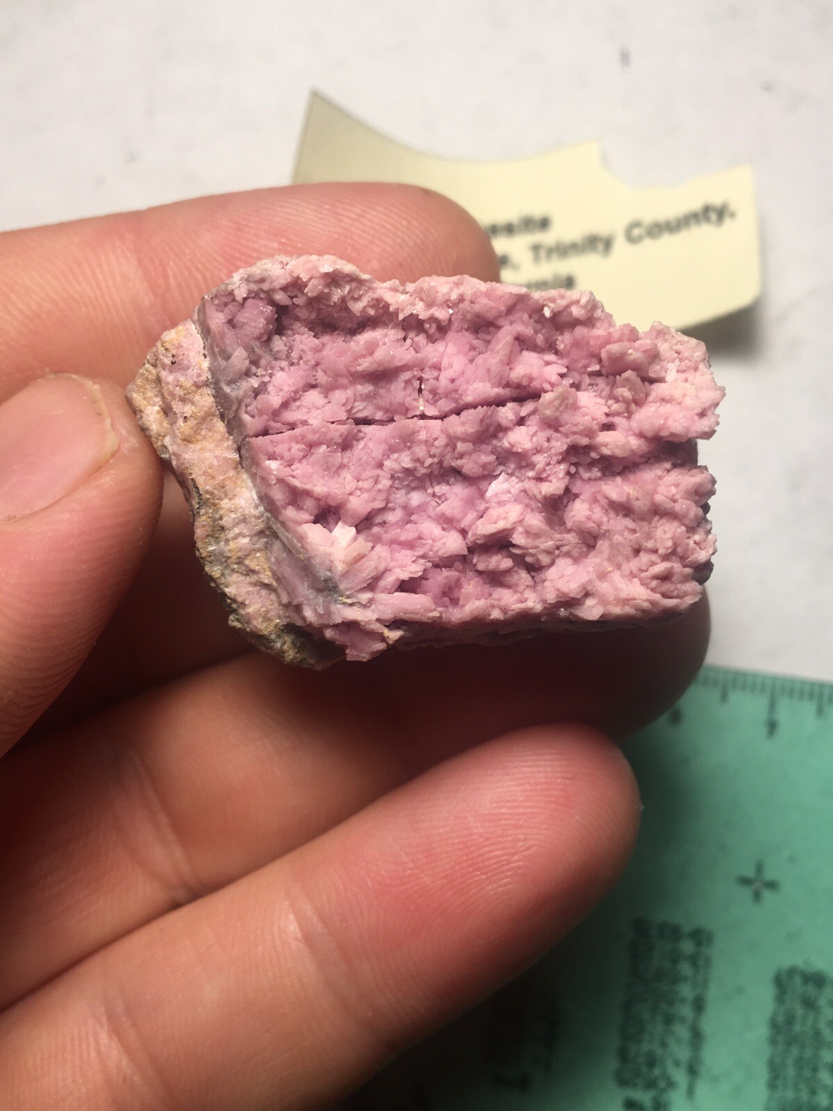 Natural Pink Inesite Crystal Cluster Hale Creek Mine California CA