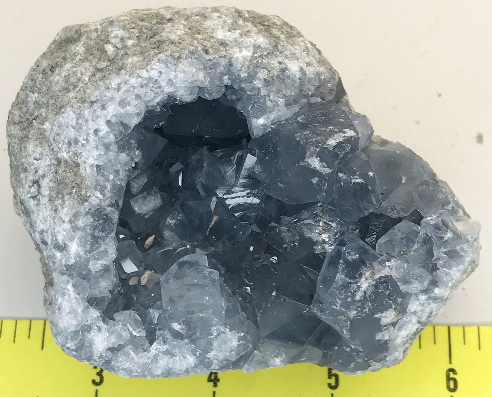 CELESTITE Natural Specimen from Madagascar – 1 lb 7.0 oz. power crystals #126