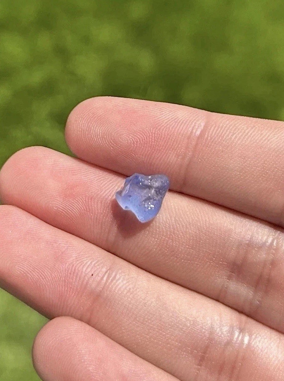 Blue Sapphire Facet Rough Crystal Unheated Sri Lanka 4.30 carats