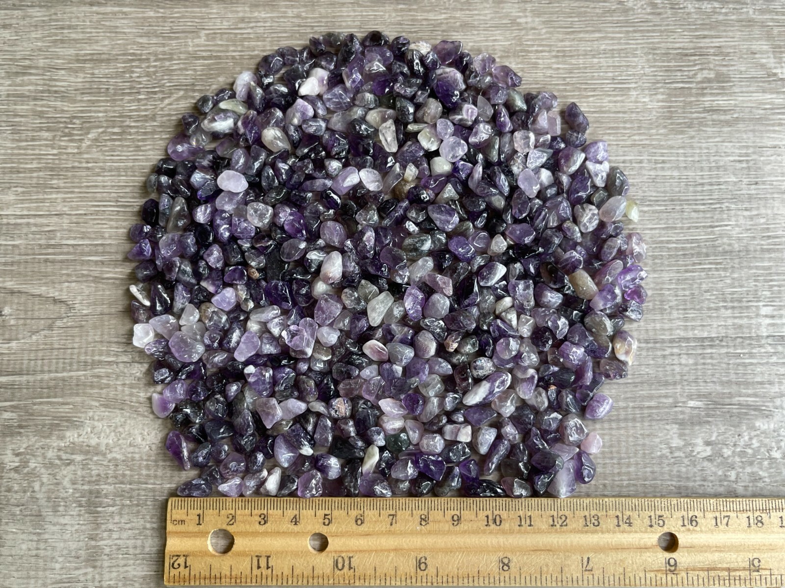 Grade A++ Amethyst Semi Tumbled Gemstone Mini Chips 5-12 mm, Wholesale Bulk Lot