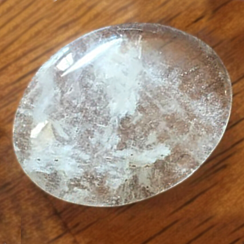 Natural Quartz Crystal Palm Stone Polished Worry Stone Energy Healing Reiki Cab