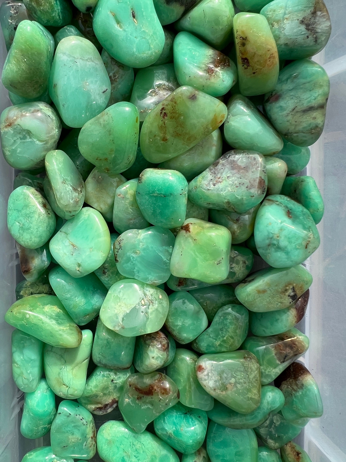 Chrysoprase Tumbled Stone (Grade A) Natural Chrysoprase Crystal from Tanzania