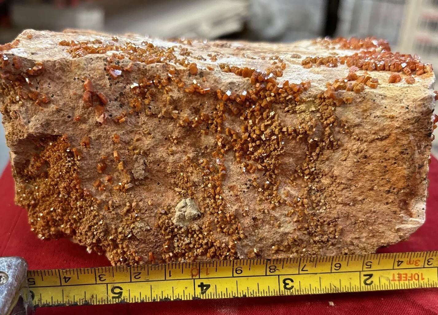 1706 Grams Vanadinite Crystals Cluster Mineral Specimen 5” X 5 1/2” X 3”