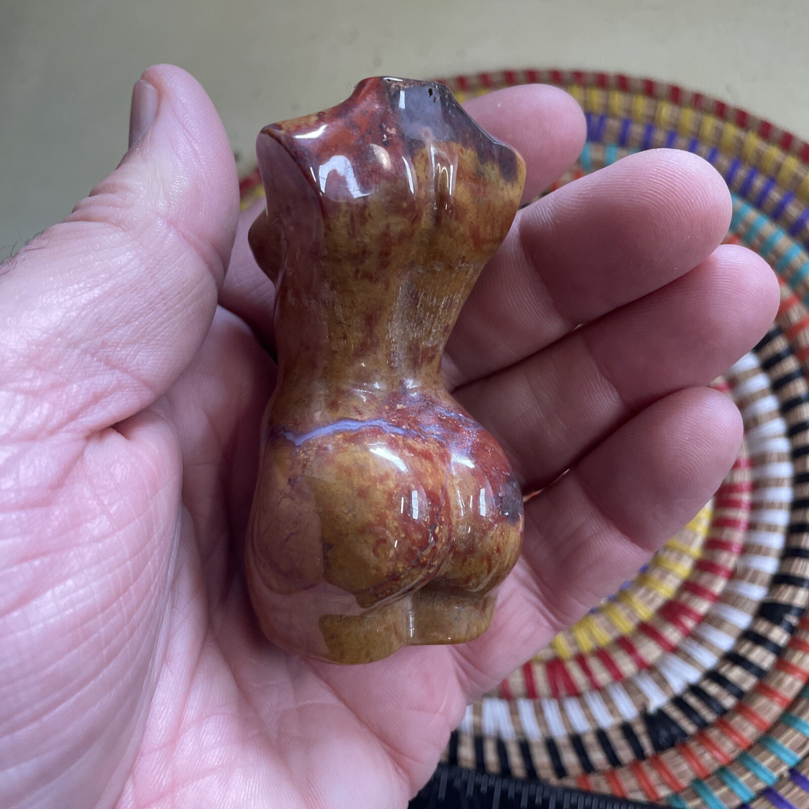 Ocean Jasper Lady Body Crystal Carving – Women Body Goddess Approx 8cm #6