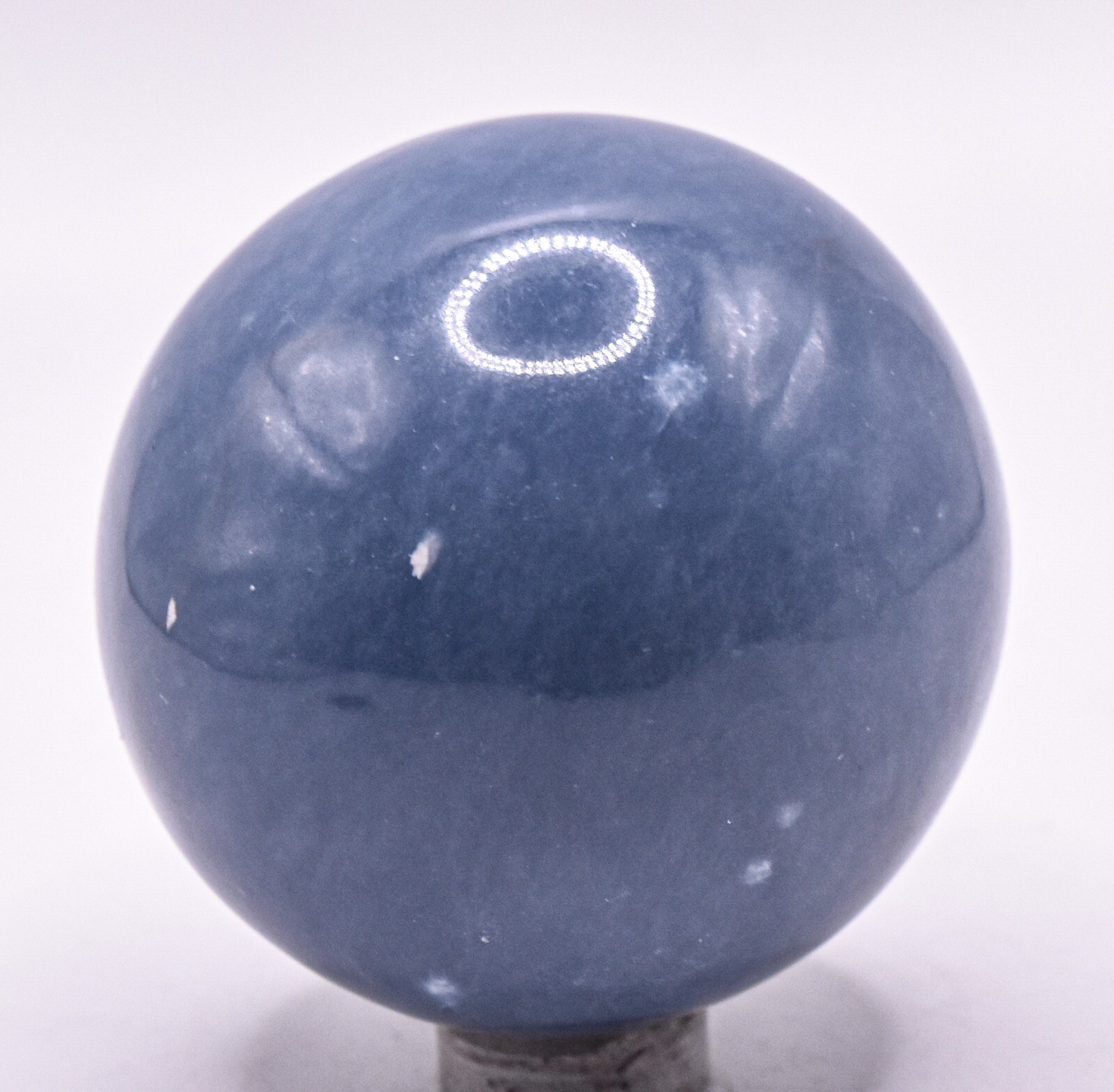 51mm 220g Angelite Sphere Polished Natural Angel Angelic Stone Mineral Ball Peru