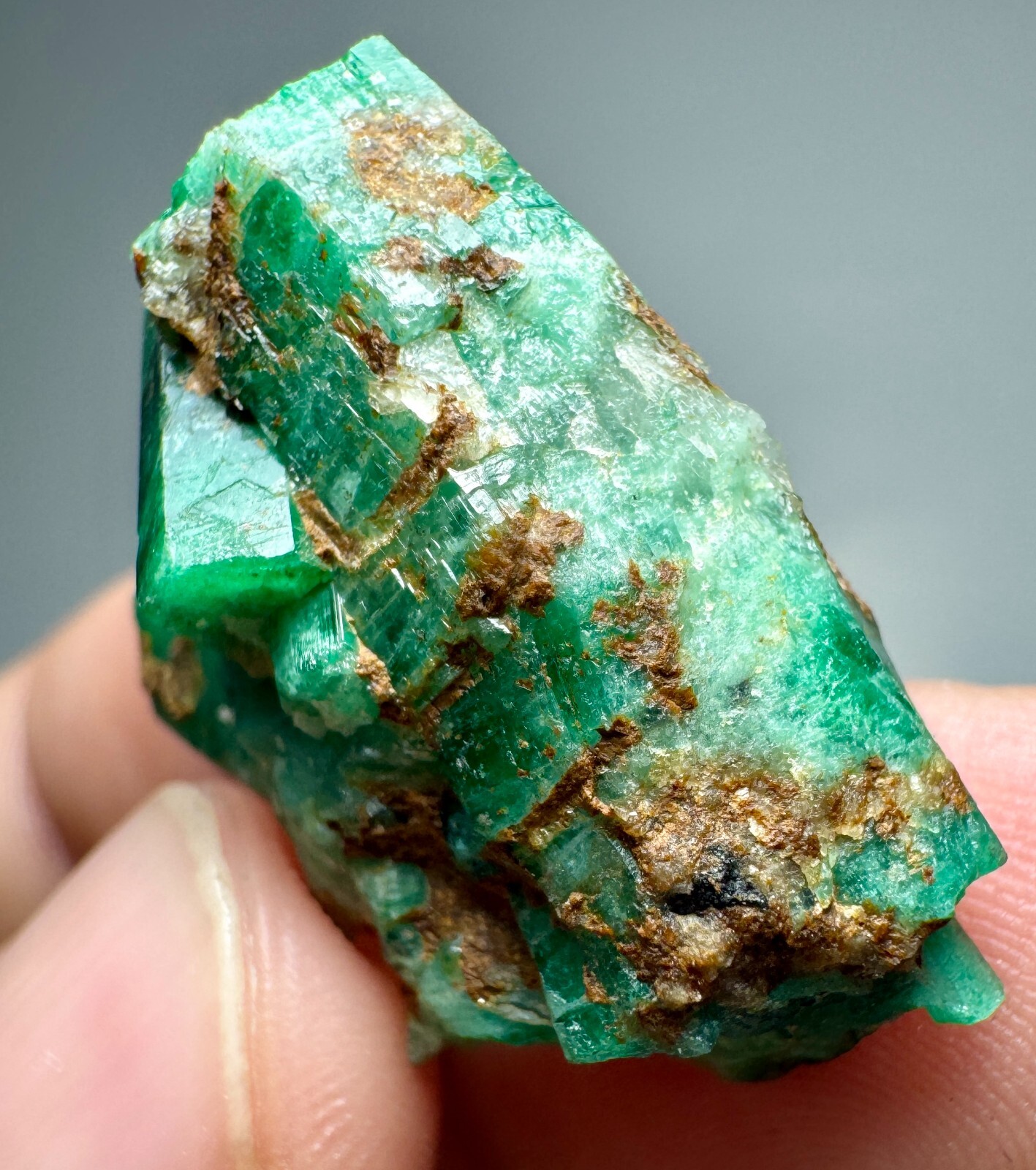 Panjshir Green Emerald Crystals Bunch With Quartz @AFG. 38 Carat