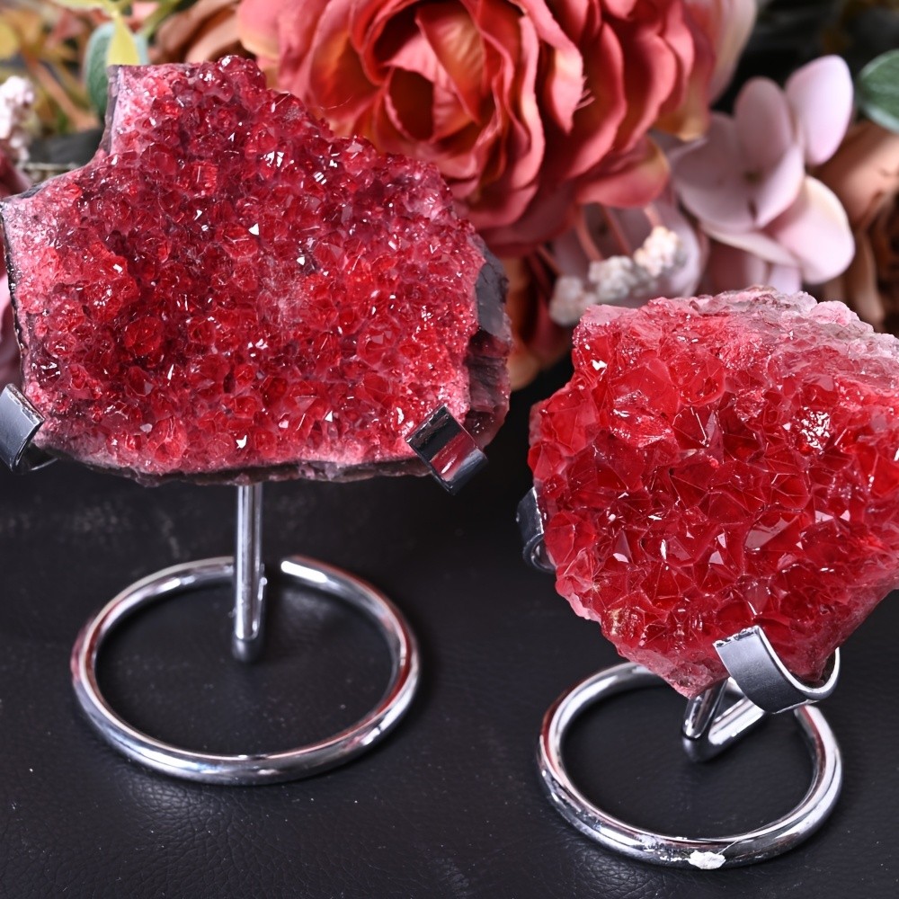 Irregular Claret Crystal Cluster Mineral Quartz Display Healing Decor Gift