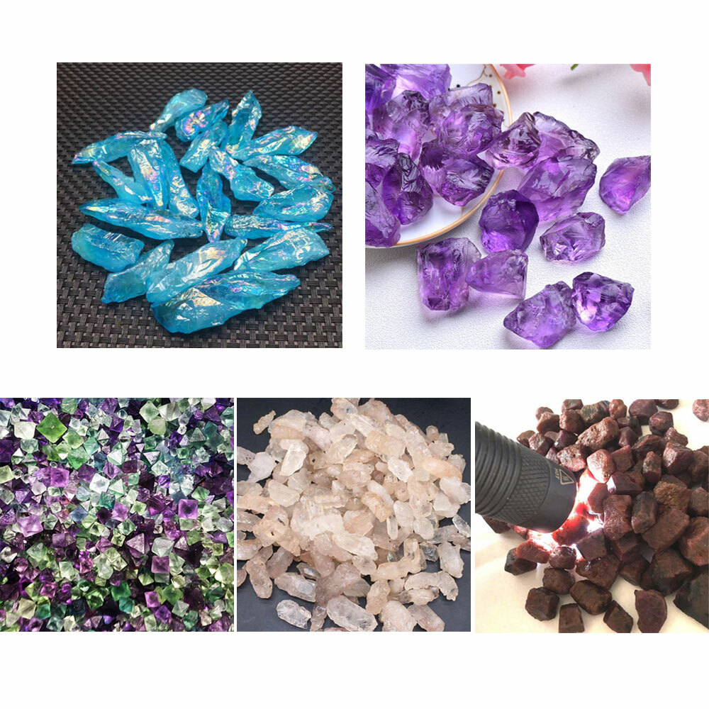 Lot Bulk Mixed Crafters Gems Crystal Natural Rough Raw Mineral Rocks 100g